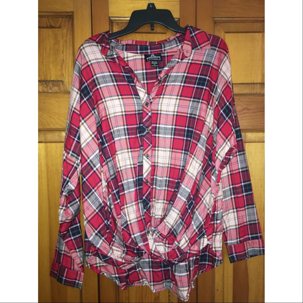 Oversized Plaid Button down